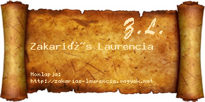 Zakariás Laurencia névjegykártya
